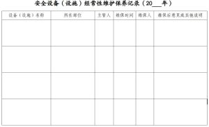 安全设备（设施）经常性维保记录-智达安实景式应急管理平台