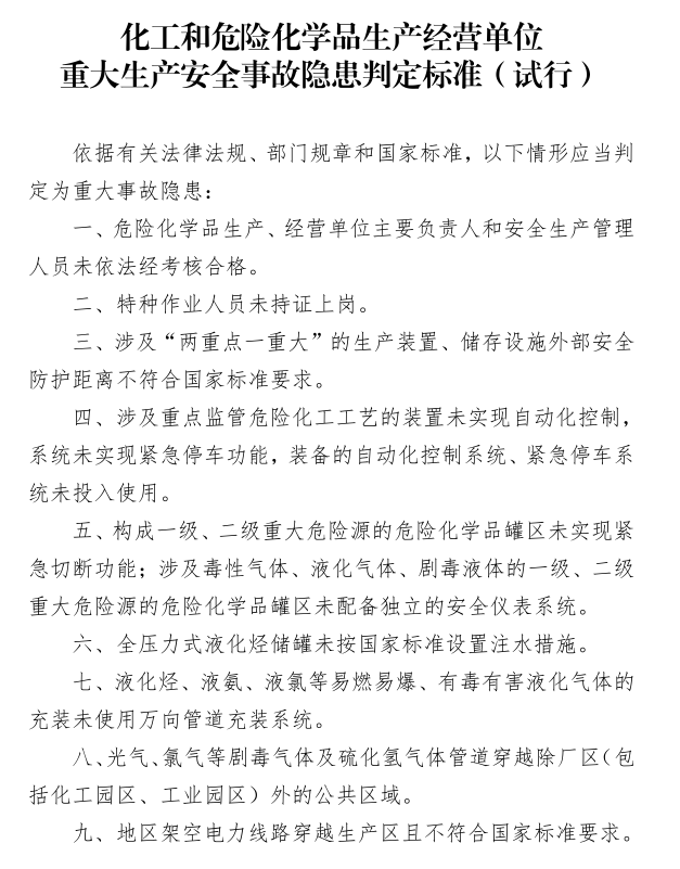 重大事故隐患判定标准及解读-部分-智达安实景式应急管理平台