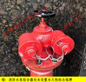 消防水泵结合器  标志铭牌-智达安实景式应急管理平台